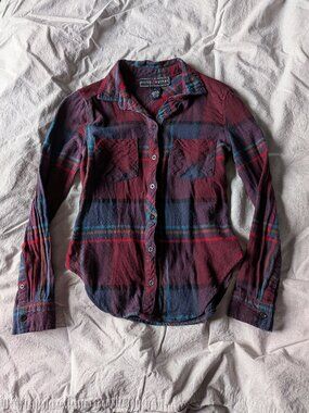 Polly & Esther Long Sleeve Button Down Flannel Size S